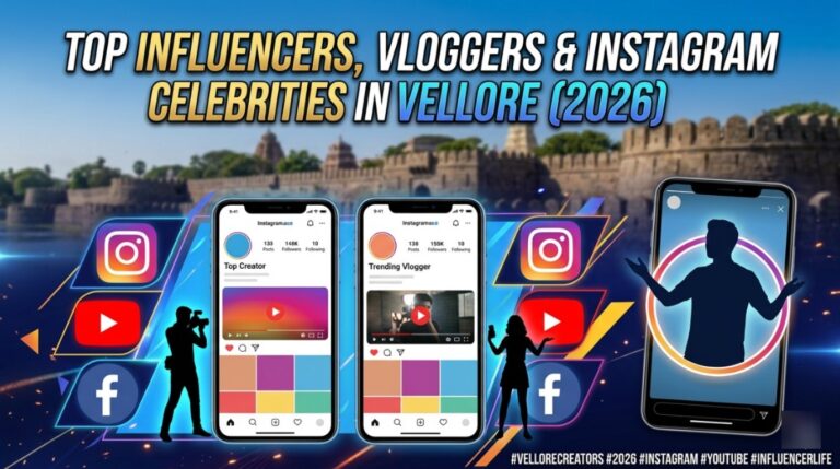 Influencers, Vloggers & Instagram Celebrities in Vellore (2026)