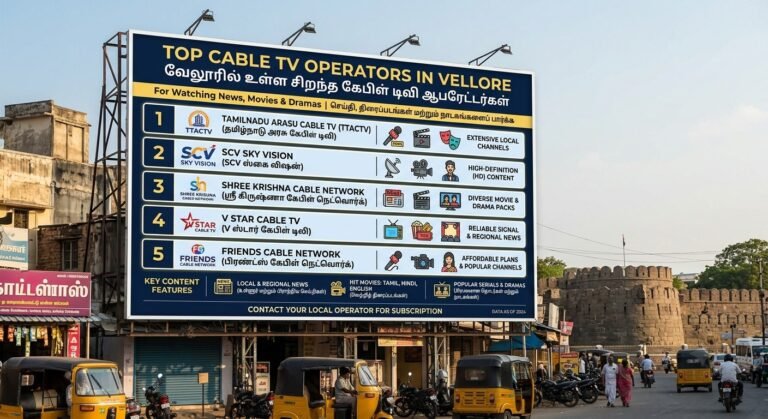 Top Cable TV Operators in Vellore for Watching News, Movies & Dramas